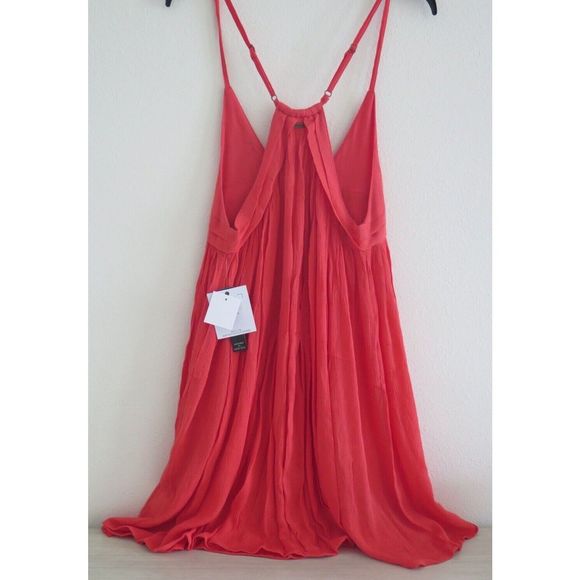 O'Neill SP0416026 Women's Sz S Red Saltwater Solids Tank Dress Swim Cover-Up $50 - Picture 4 of 7